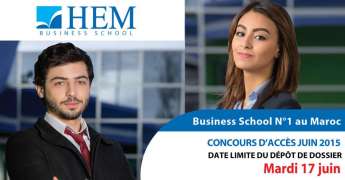 HEM - Ouverture des inscriptions au concours d'accès 1ère année à HEM.