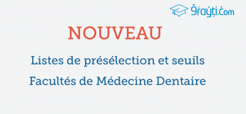 Listes de présélection Facultés de Médecine Dentaire (FMD) 2015