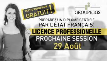 Concours d'admission au cycle licence professionnelle du Groupe IGS 2016
