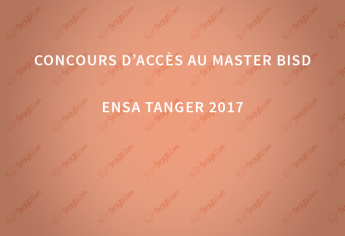 Concours d’accès au Master BISD ENSA Tanger 2017