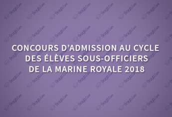 Concours élèves sous officiers de la Marine Royale 2018