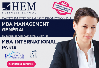 Faites partie de la 17ème promotion du MBA Management Général de HEM – Dauphine – IAE Paris !
