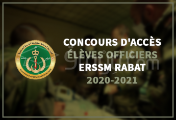 Concours d'accès au cycle des Élèves Officiers de l'ERSSM Rabat 2020-2021