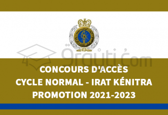 Concours d'accès au cycle normal de l'IRAT Kénitra - Promotion 2021-2023