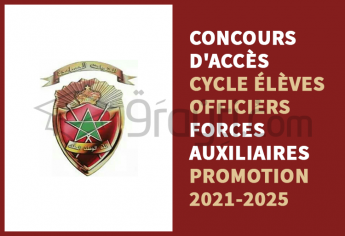 Concours d'accès au cycle des Élèves-Officiers des Forces Auxiliaires Promotion 2021-2025