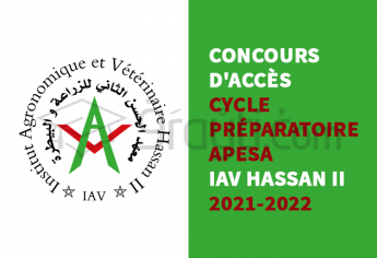 Concours d'accès au cycle préparatoire APESA de l'IAV Hassan II 2021-2022