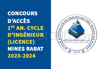 Concours 1re année cycle d'ingénieur (titulaires Licence) de Mines Rabat 2023-2024