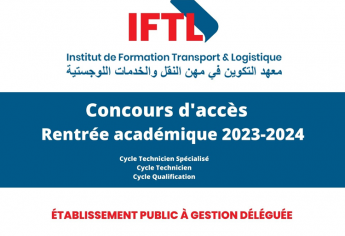 Concours cycles Technicien Spécialisé, Technicien et Qualification de l'IFTL Nouaceur 2023-2024