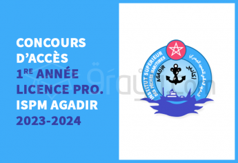 Concours 1re année de la Licence Professionnelle de l'ISPM Agadir 2023-2024