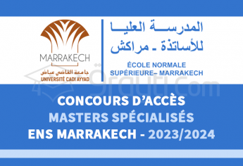 Concours Masters Spécialisés de l'ENS Marrakech 2023-2024