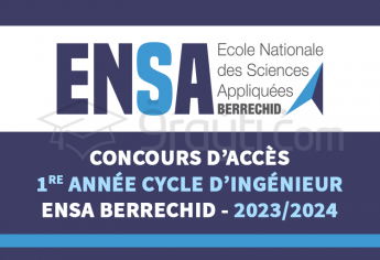 Concours 1re année cycle d'ingénieur de l'ENSA Berrechid 2023-2024