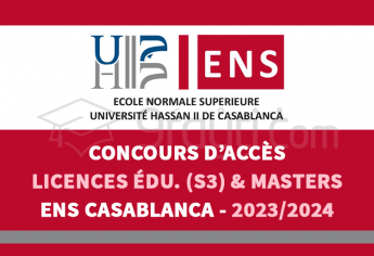 Concours Licences d'Éducation (S3) et Masters de l'ENS Casablanca 2023-2024