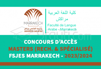 Concours Masters de FLA Marrakech 2023-2024