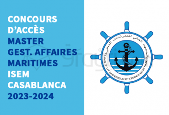 Concours Master en Gestion des Affaires Maritimes de l'ISEM Casablanca 2023-2024