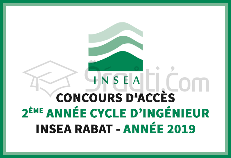Concours d'accès en 2ème année du cycle d'ingénieur d'Etat à l'INSEA Rabat 2019