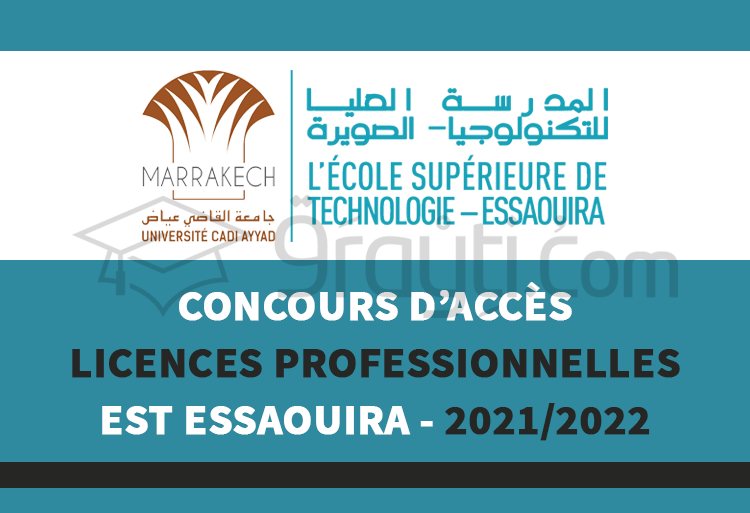 Concours d'accès aux Licences Professionnelles de l'EST Essaouira 2021-2022