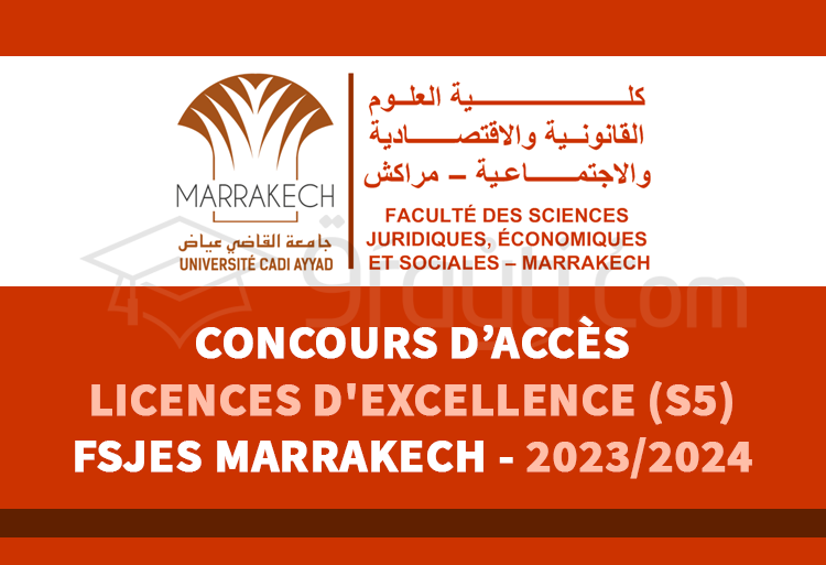 Concours Licences d'Excellence (S5) de FSJES Marrakech 2023-2024